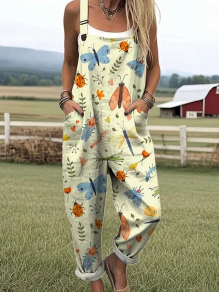 Caroline | Insect Pattern Jumpsuit