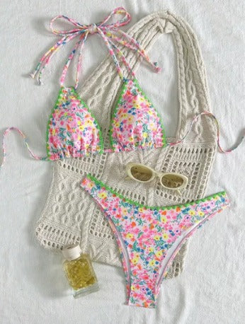 Valerie | Vibrant Lace Neck-Tie Bikini