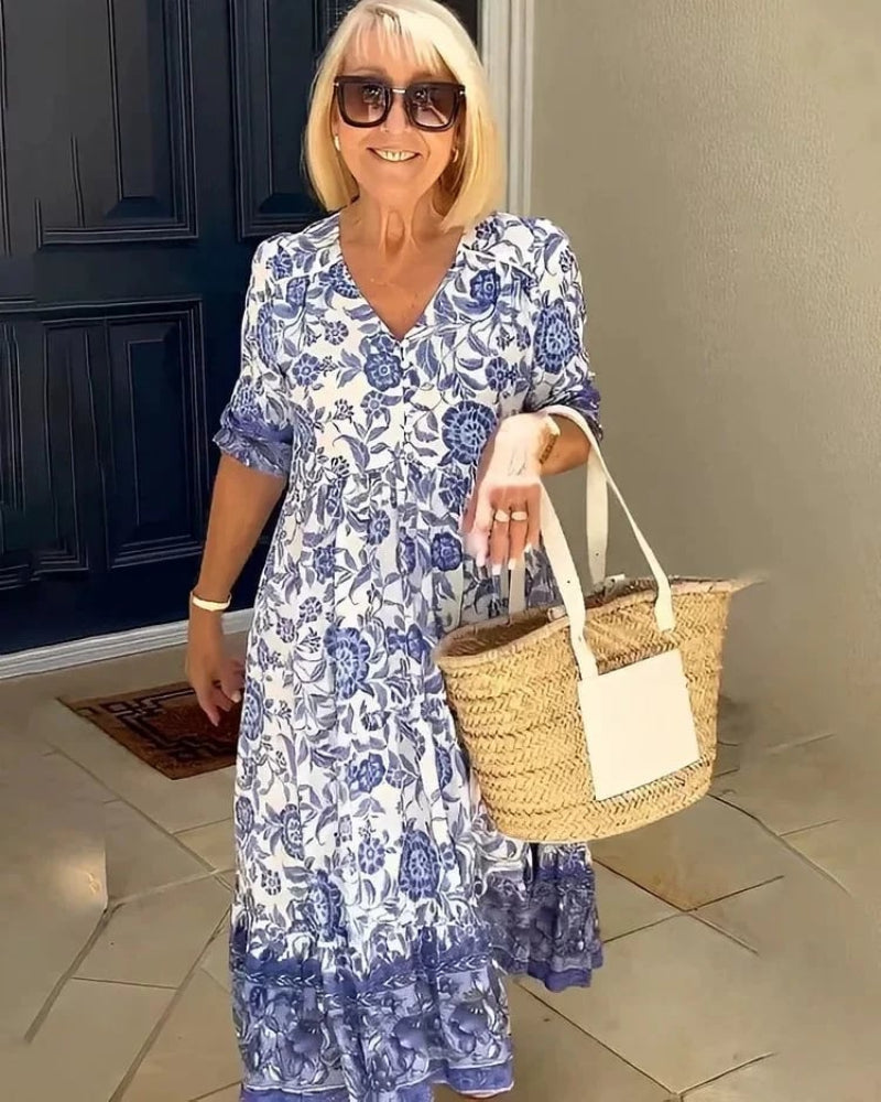 MEGAN | Elegant Floral Dress with a Breezy Vibe