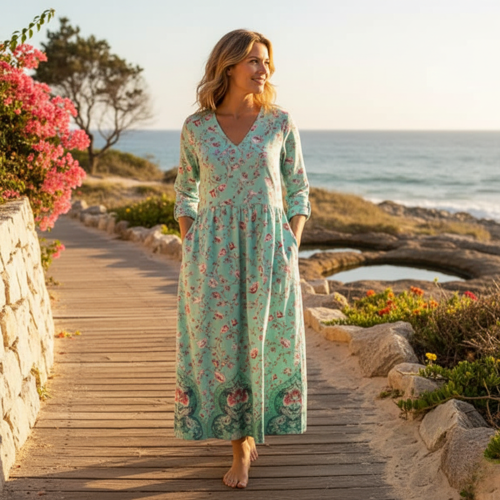 Elara | Vintage Floral Print Dress