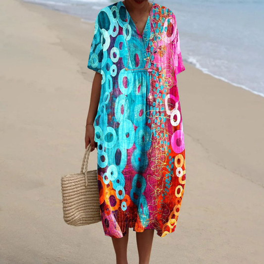 Amara™ | Vibrant Tie-Dye Summer Dress