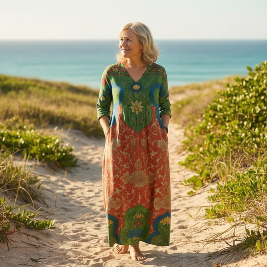 Elara | Vintage Floral Print Dress