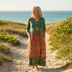 Elara | Vintage Floral Print Dress