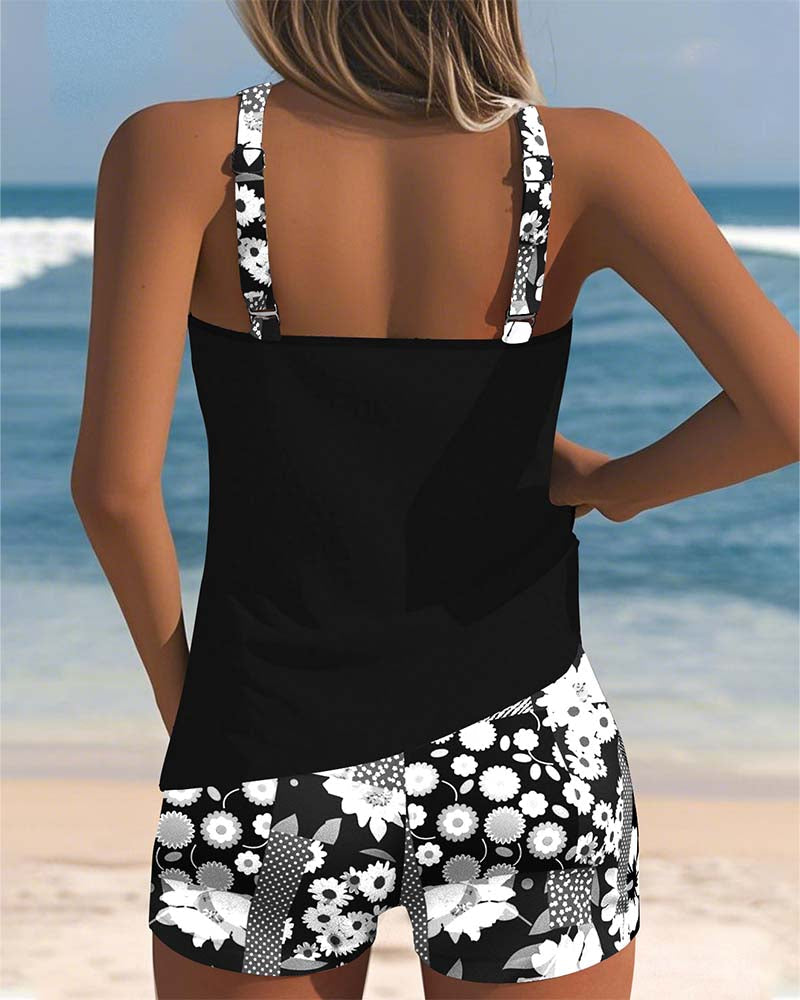 Lynne | Floral Print Two-Piece Swim Set