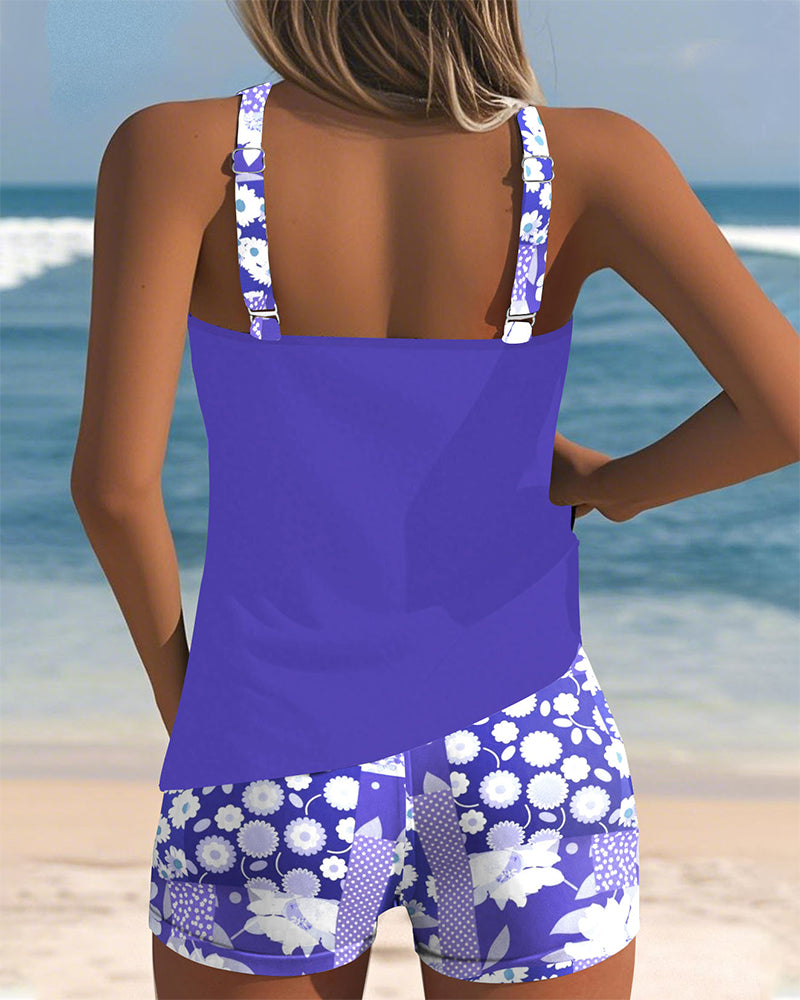 Lynne | Floral Print Two-Piece Swim Set