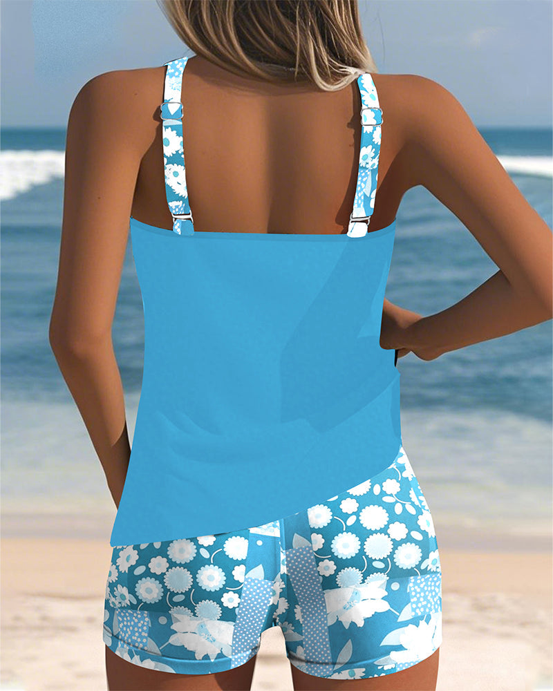 Lynne | Floral Print Two-Piece Swim Set