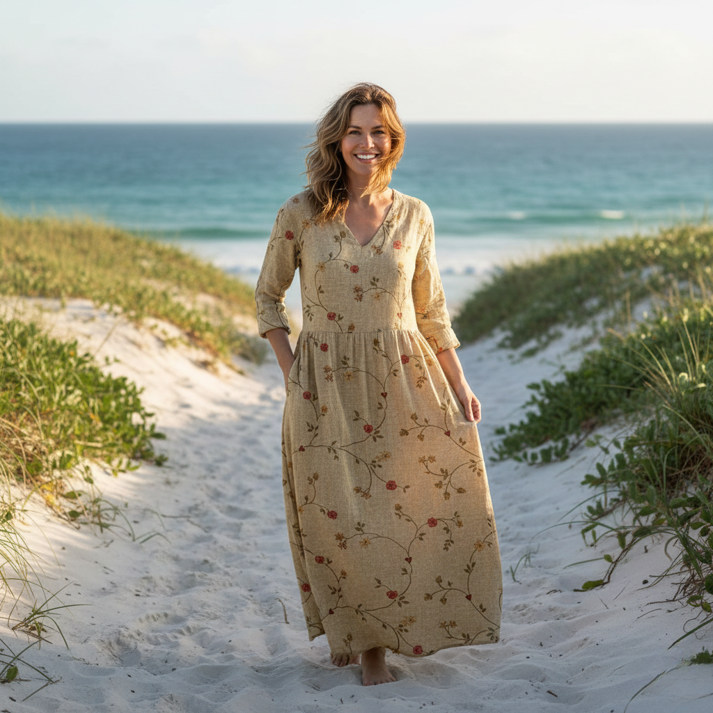 Elara | Vintage Floral Print Dress