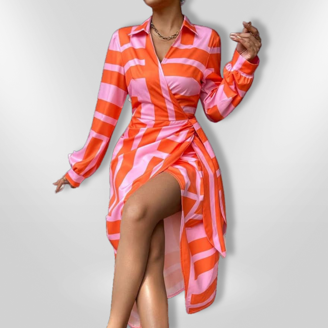SOLANA Printed Wrap Dress