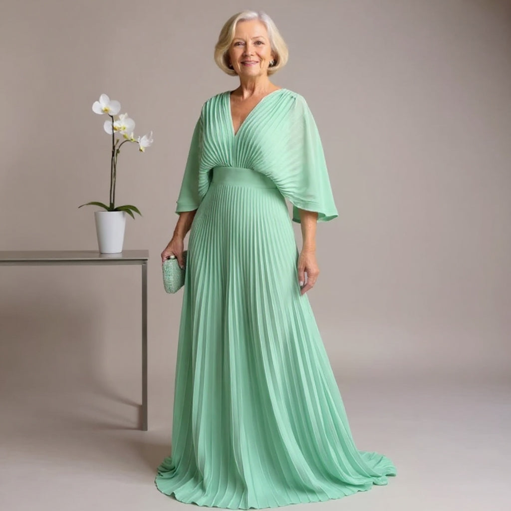 Greta | Flow Pleated Maxi Dress – Where Ease Meets Elegance