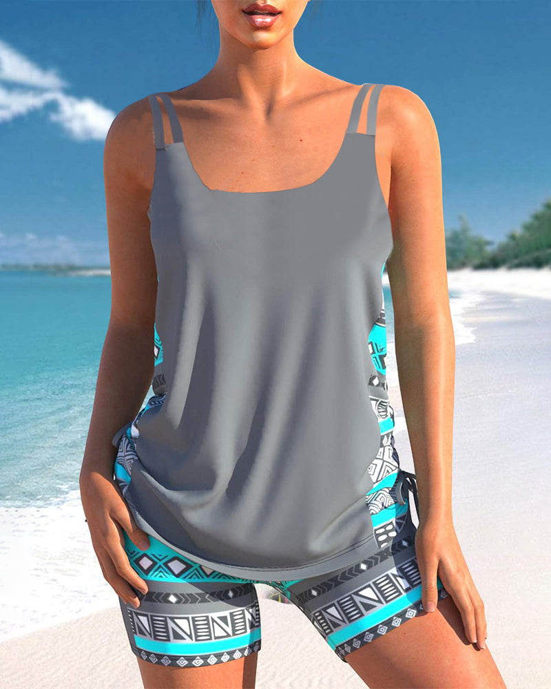 Sylvia | Tankini Featuring Geometric Print