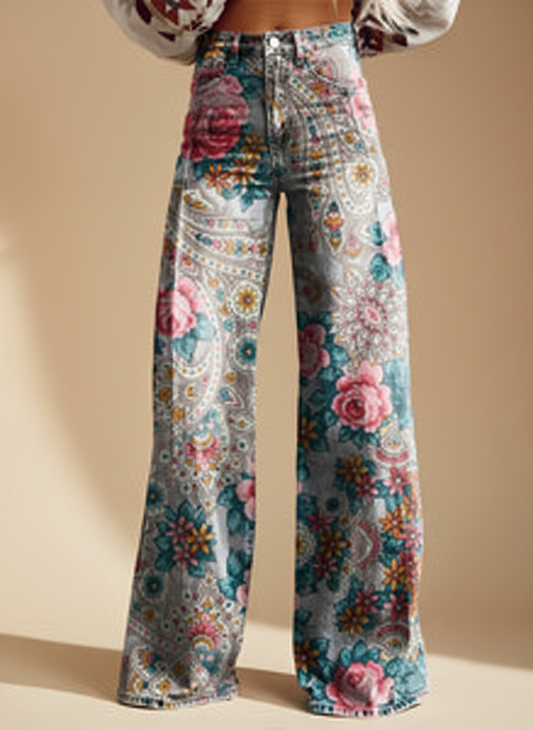 Alyssa | Colorful Wide-Pants