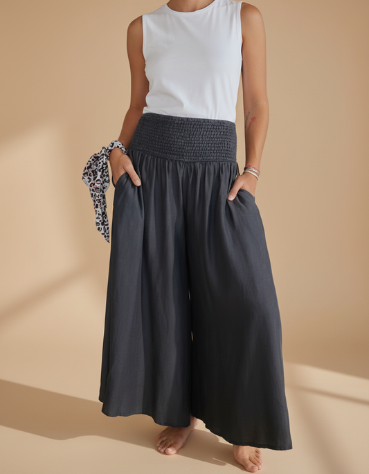 Amelia | Elastic-Waist Wide-Pants