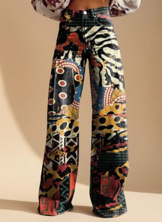 Mia | Colorful Wide-Pants