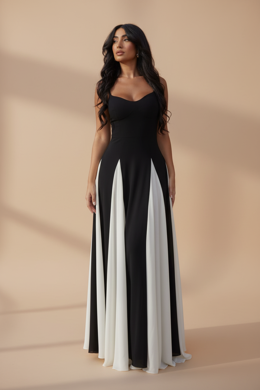 Elianna | Paneled Maxi Dress