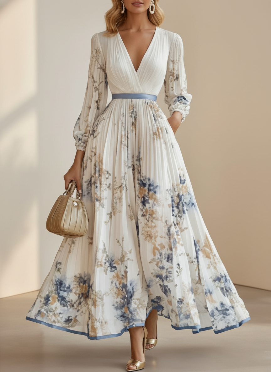 Helston | Elegant V-Neck Dress