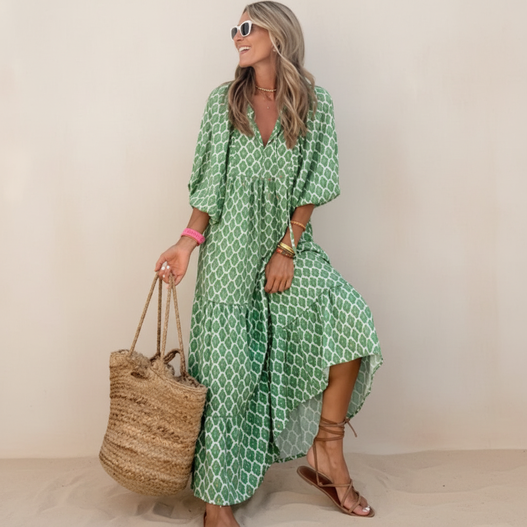 Cassandra | Geometric Print Dress