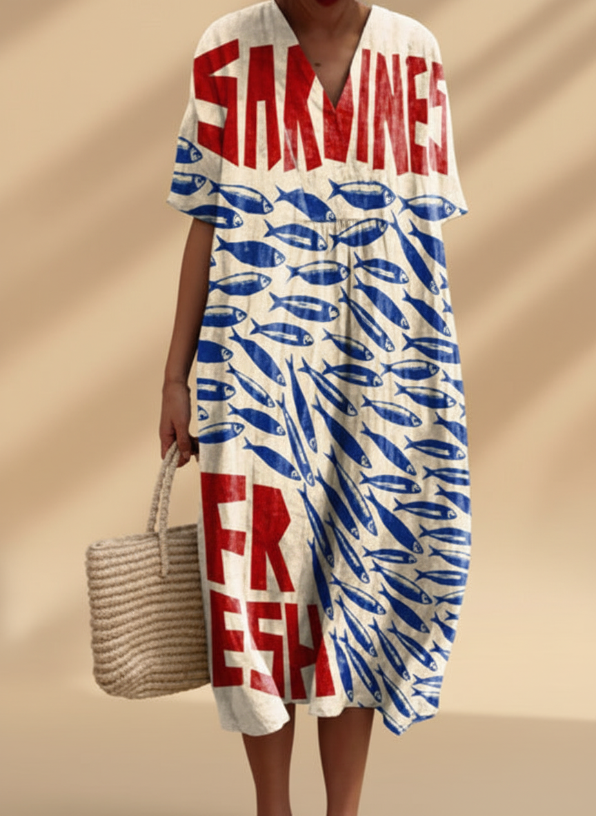 Marccia | Sardine Print Dress