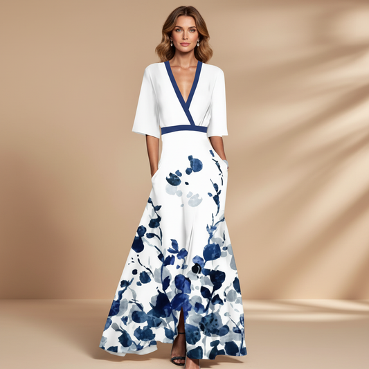 Rubby | Belted V-Neck Dress