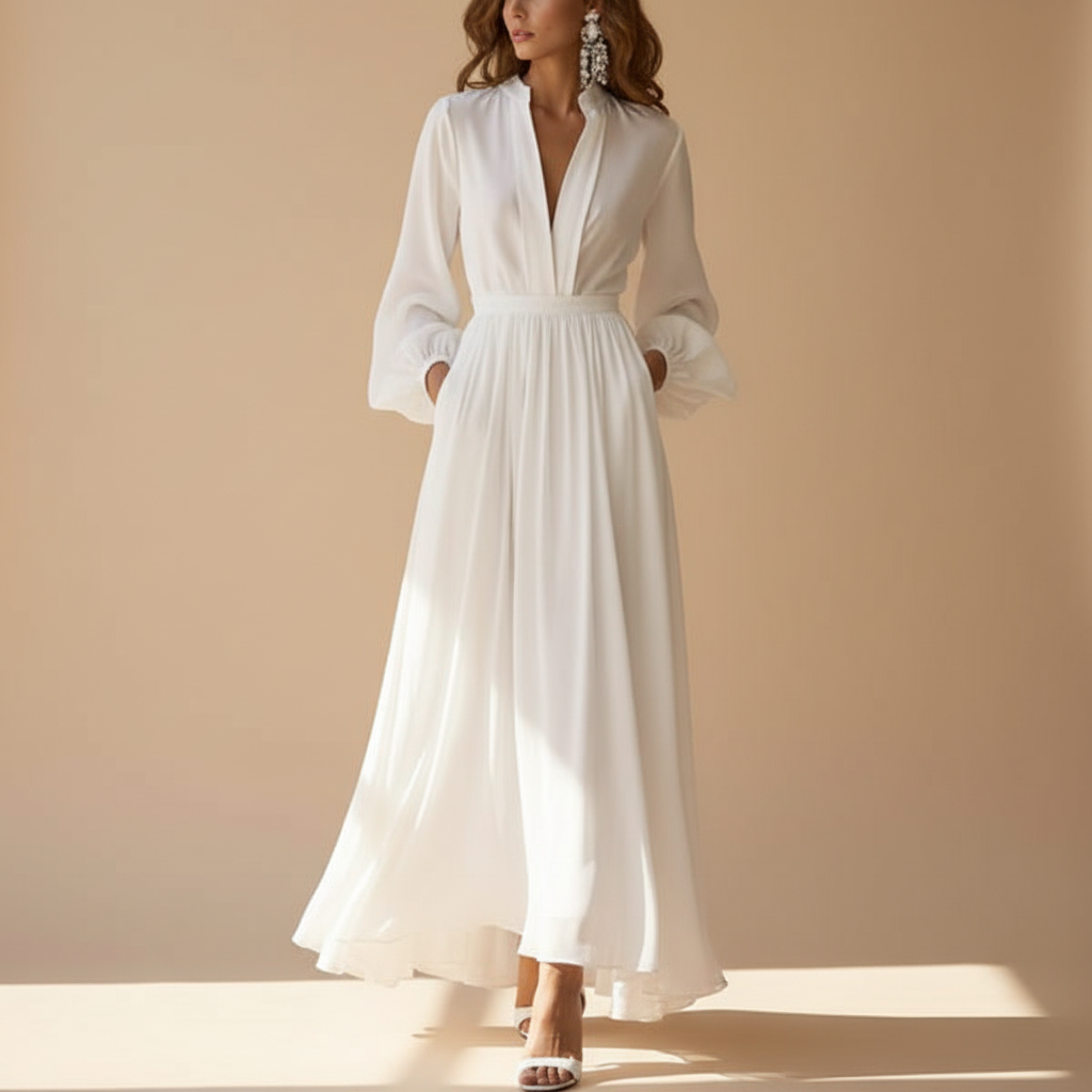 Laurah | Vintage V-Neck Dress