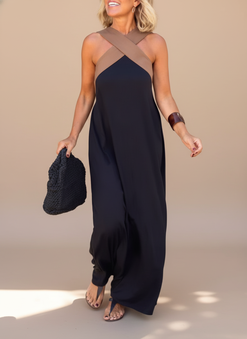 Nicolie | Crossover Neckline Dress