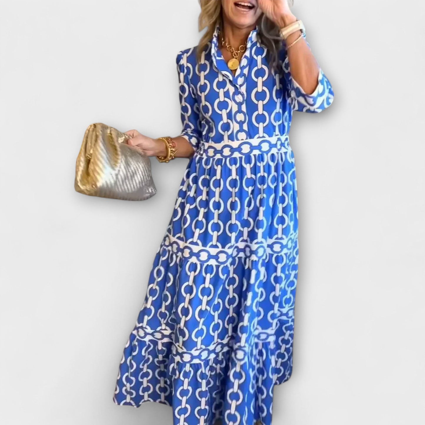 JULIETTE | Midi Dress with Chain Pattern