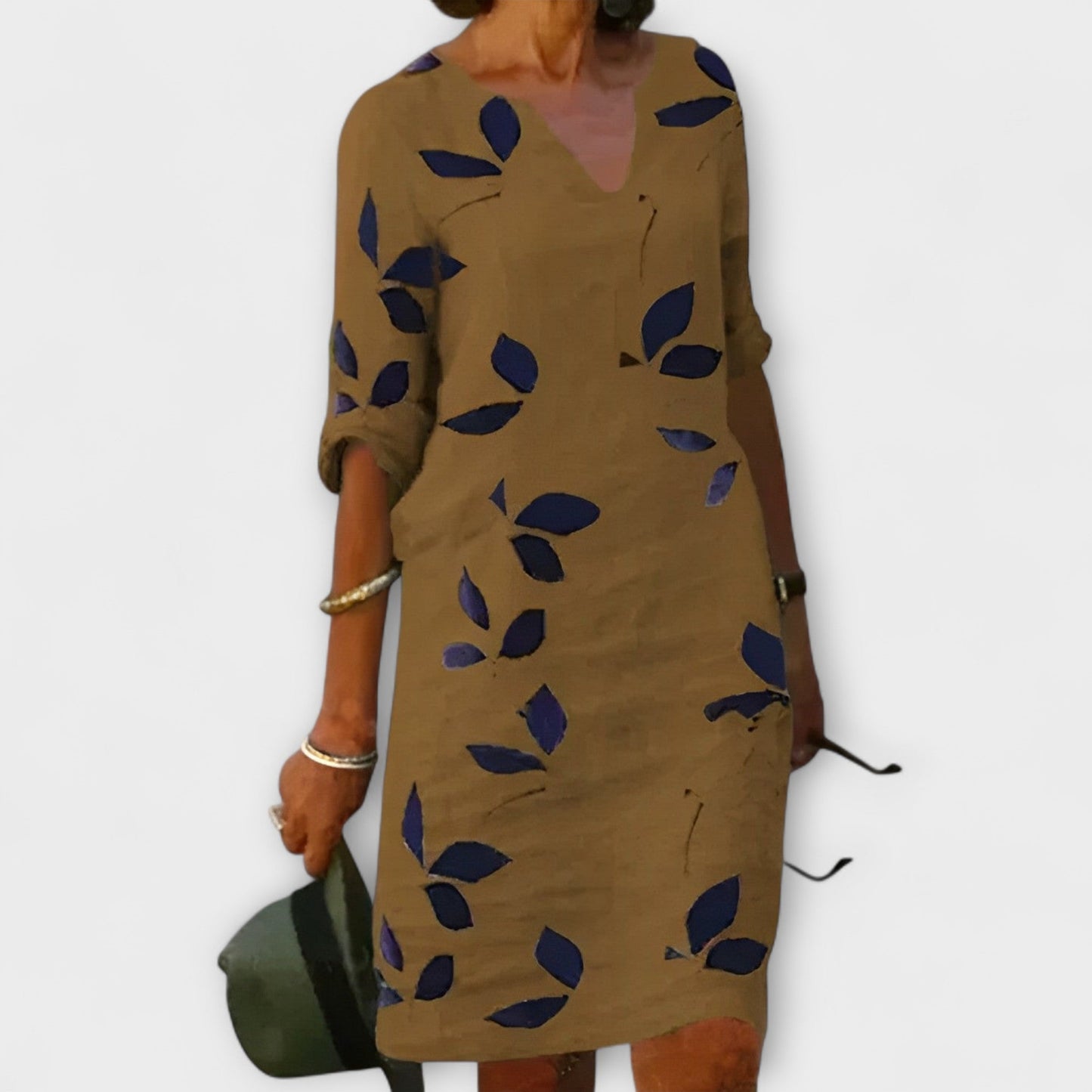 Malende Leaf Print Flow Dress