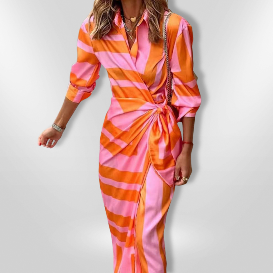 SOLANA Printed Wrap Dress