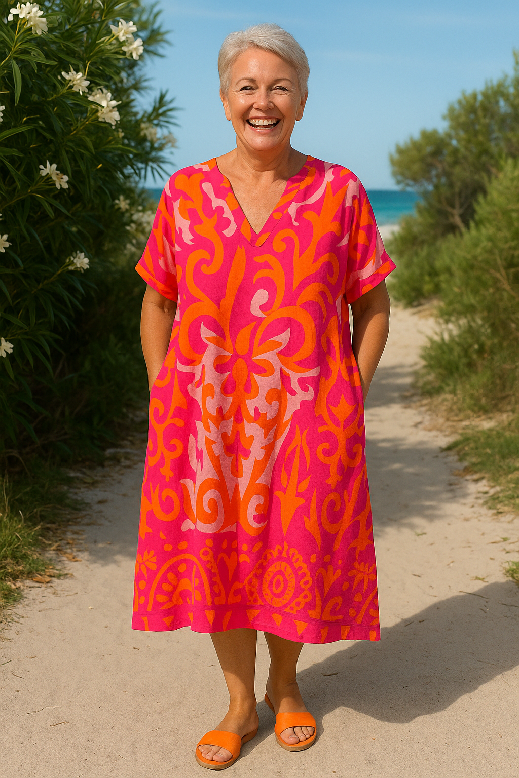 Marisela | Breeze Midi Dress – Lightness, Confidence & Carefree Style