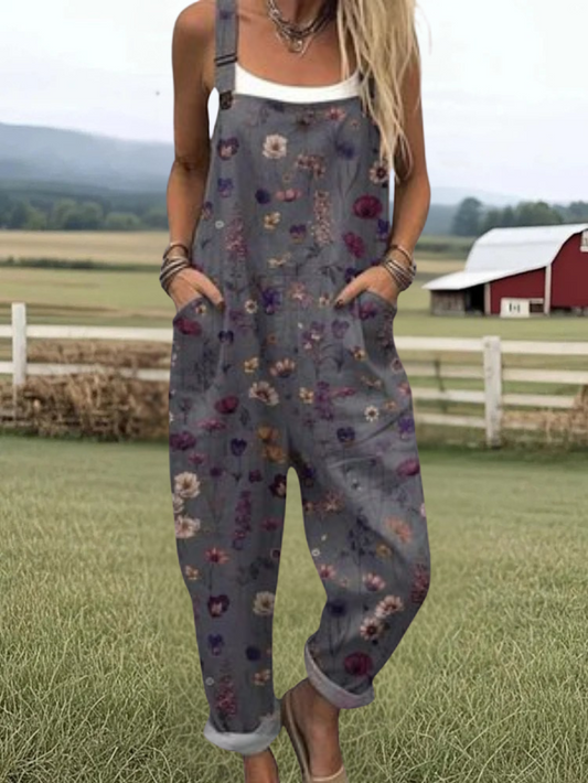Josie | flowers Art Jumpsuit
