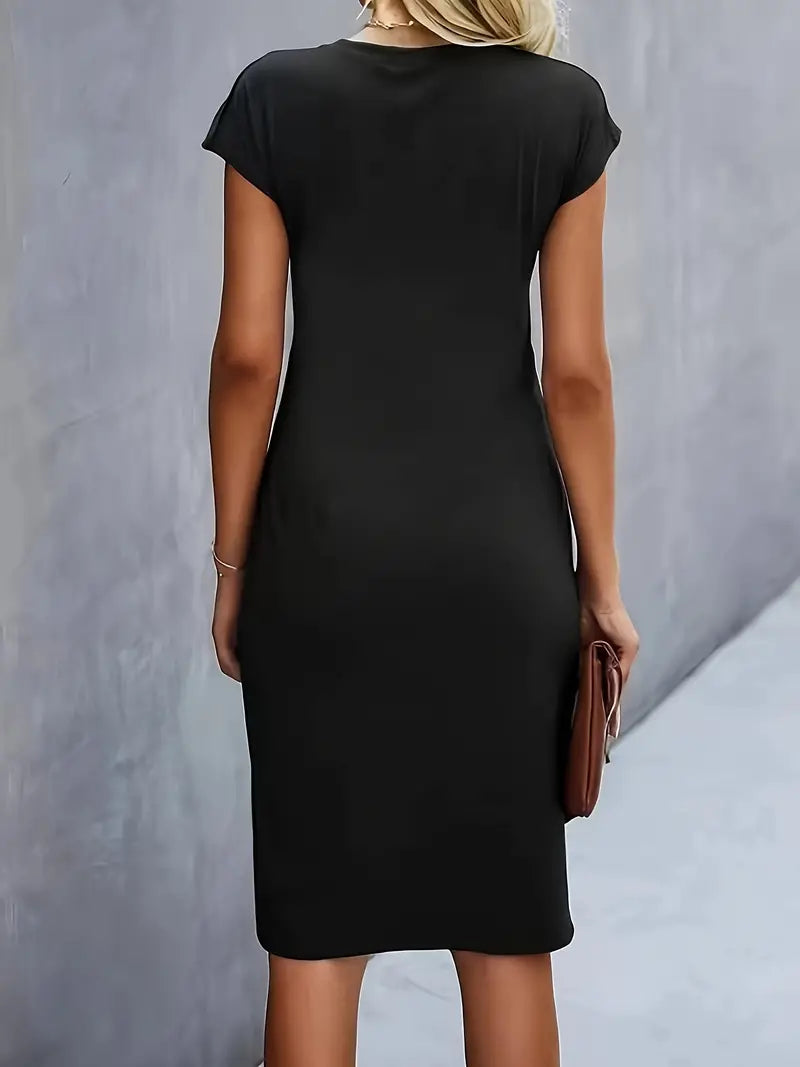 Adelina Stylish Round Neck Dress
