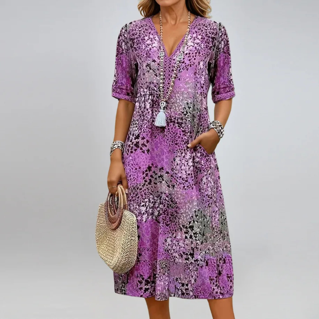 Harper Vibrant Print Midi Dress