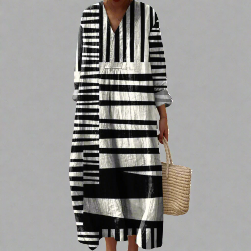 OLINDA | Elegant Geometric Dress