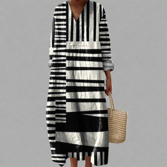 OLINDA | Elegant Geometric Dress