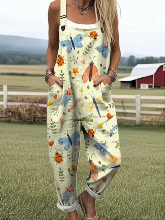 Caroline | Insect Pattern Jumpsuit