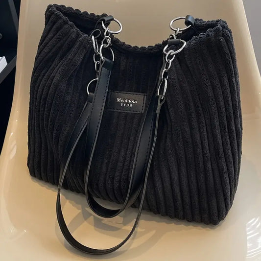 Onyx | Corduroy Tote Bag