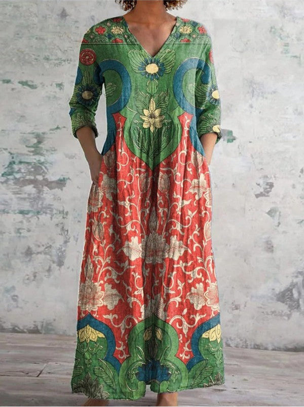 Aroa Vintage floral maxi dress