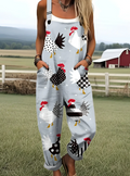 Carla | Chicken Art Jumpsuit